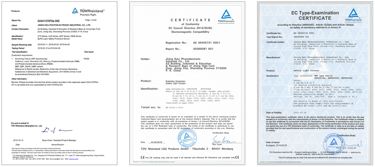 SMT1 Safety Light Curtain (Resolution: 14mm)